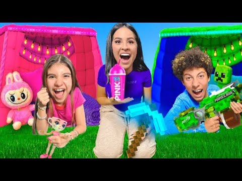 24 HORAS EN BÚNKER GIGANTE DE MANTAS!!