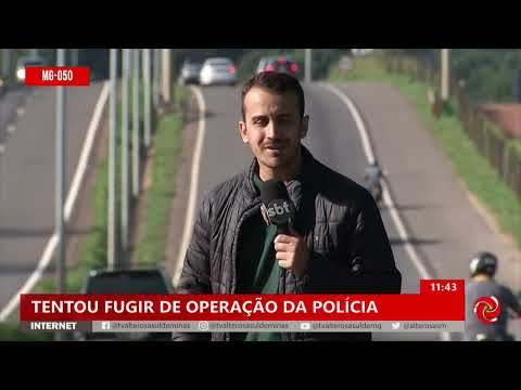 Motorista suspeito de crimes é preso após tentar fugir da polícia em Itaú de Minas