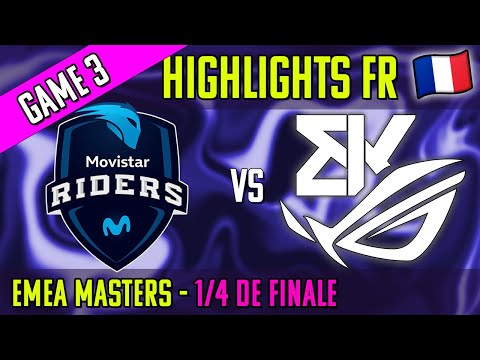 MRS vs BKR Highlights FR game 3 | EMEA Masters Summer 2023 Quarter-finals |Movistar Riders vs BK ROG