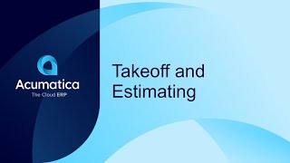 Takeoff and estimating demo