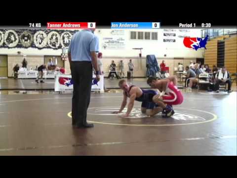 2012 Univ. WTT: 74 KG - Tanner Andrews (NYAC) vs. Jon Anderson (Army)