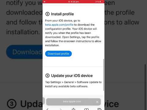 How to download a Apple Beta Profile