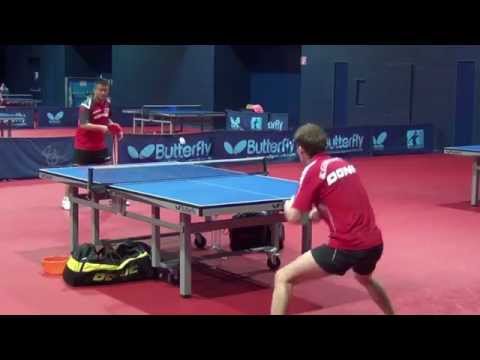 Table Tennis at WSA: Old and Young training - Gerassimenko and Chen