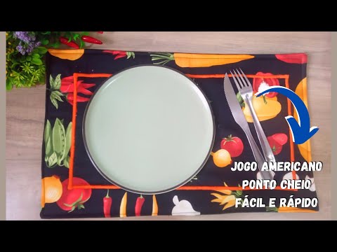 Como fazer um jogo americano com ponto cheio fácil e rápido