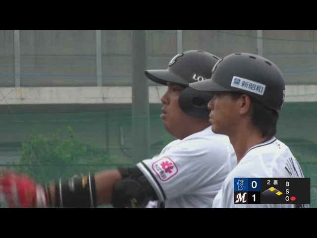 【ファーム】幸先よく先制!! マリーンズ・井上晴哉 チャンスをものにするタイムリーヒット!!  2024年7月16日 千葉ロッテマリーンズ 対 横浜DeNAベイスターズ