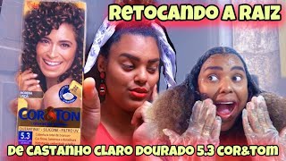RETOCANDO A RAIZ - 5.3 CASTANHO CLARO DOURADO da COR&TOM