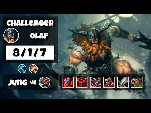 Olaf vs Udyr KOREAN Challenger JUNGLE (8/1/7) - v11.8