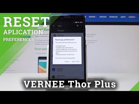 How to Reset App Preferences in VERNEE Thor Plus - Restore Default App Settings