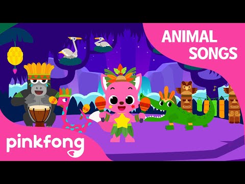 ジャングルミュージックフェスティバル｜どうぶつのうた｜どうぶつのうたを学ぼう｜こどものためのピンポンのうた (Jungle Music Festival | Animal Songs | Learn Animals | Pinkfong Songs for Children)