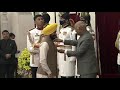 President Kovind presents Padma Shri to Shri Jitender Singh Shunty for Social Work
