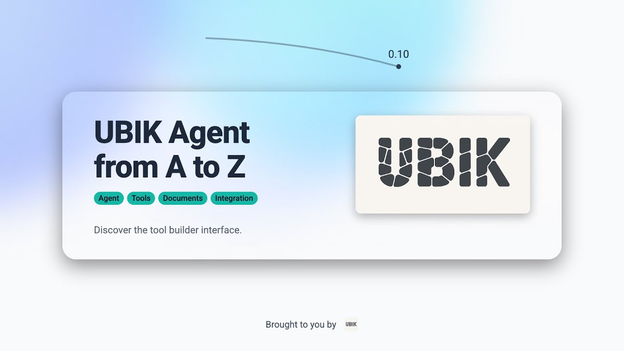 UBIK tool builder: create custom tools for your agents