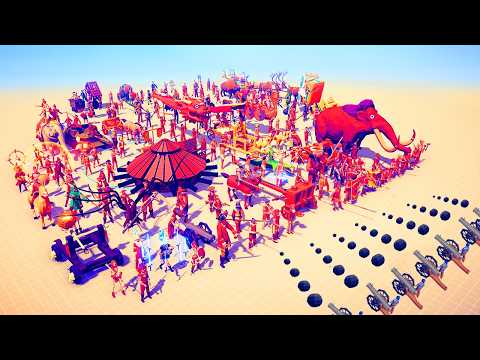 50x RAPID CANNON vs ALL FACTION | TABS - Totally Accurate Battle Simulator