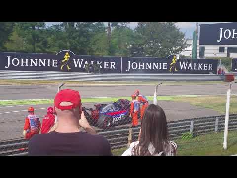 Carlos Sainz breakdown Fp2 monza 2017.