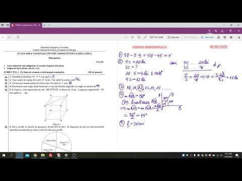 Test 40 Subiectul I rezolvare Evaluare Nationala VIII matematica 2020