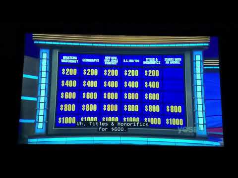 Jeopardy, Jon Spurney Day 3 - 1st Daily Double (3/3/21)