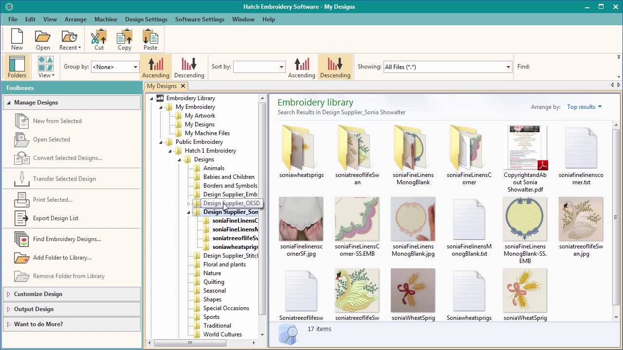 Embroidery Basics -  Learn about Managing your Designs