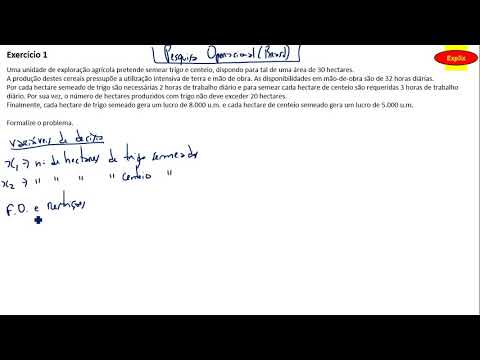 Exercício 1 - Formulação de Problemas de Programação Linear