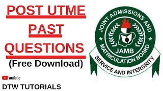 POST UTME Past Questions (Free Download)