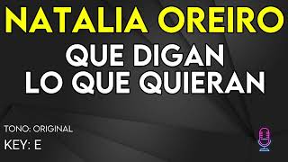 Natalia Oreiro - Que Digan Lo Que Quieran - Karaoke Instrumental