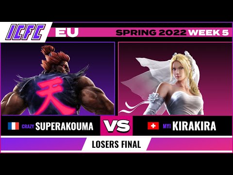 Superakouma (Akuma) vs. Kirakira (Nina) Losers Final - ICFC EU Tekken 7 Spring 2022 Week 5