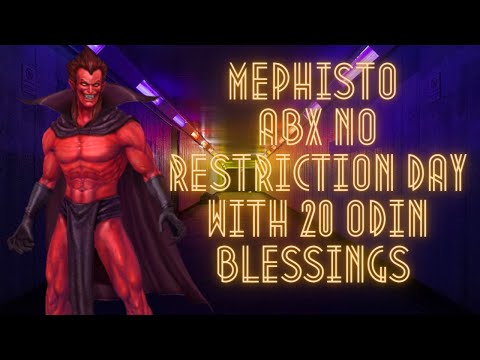 MARVEL FUTURE FIGHT MEPHISTO NO RESTRICTION DAY ABX WITH 20 ODIN BLESSINGS ||IN TELUGU ||
