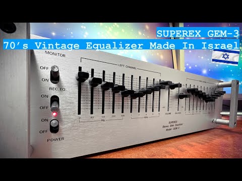 Superex  GEM-3  1972 Siver Vintage Rare Stereo Graphic Equalizer image 7