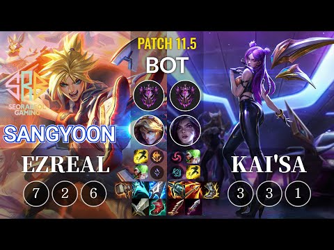 SRB Sangyoon Ezreal vs Kai'Sa Bot - KR Patch 11.5