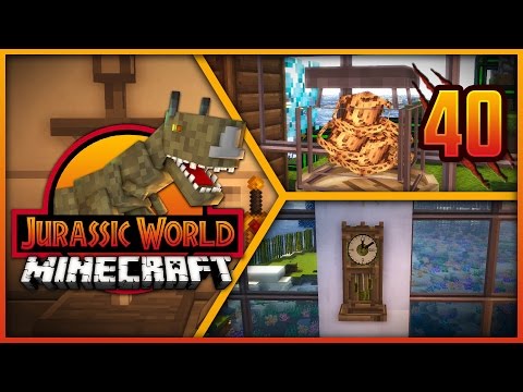 Minecraft Jurassic World - Episode 40 - FURNITURE & JURASSIC WORLD 2?!