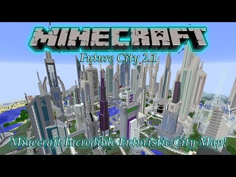 Minecraft Amazing Futuristic City Map! "Future CITY 2.1" (PC Download)