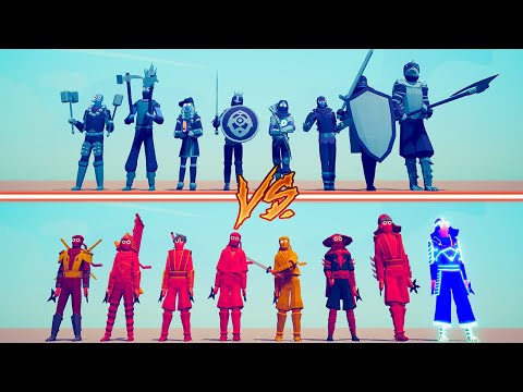 NINJA TEAM vs ICE TEAM - Totally Accurate Battle Simulator | TABS