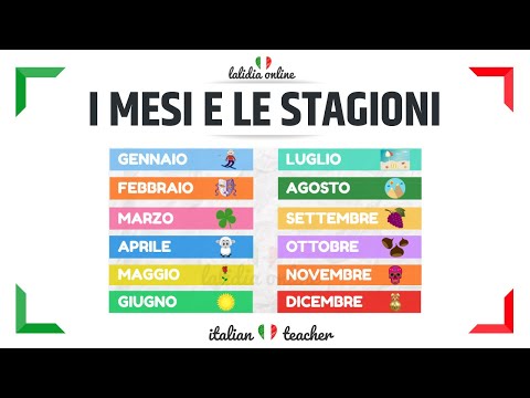 I MESI E LE STAGIONI - VOCABULARY - Italian for Beginners
