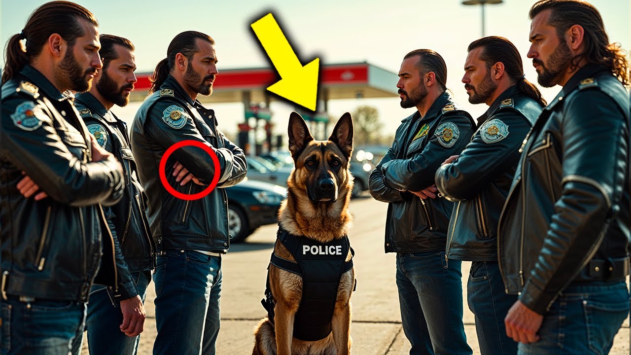 Motociclistas Fora-da-Lei Zombam Do Cão Policial ERRADO Em Um Posto De Gasolina!