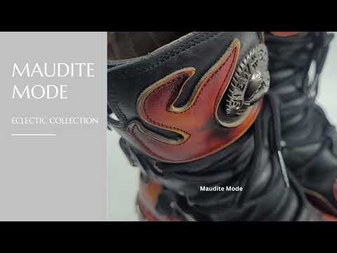 New Rock Boots Flame Design Size 44 - Biker - Punk - Combat boots