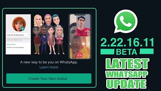 WhatsApp Latest Update 2022 | WhatsApp New Avatars | WhatsApp New Features 2022 | Meta FACEBOOK