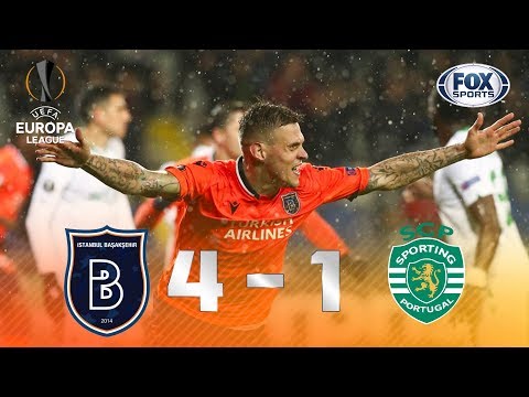 GOLEADA DE ROBINHO E CIA! İstanbul Başakşehir 4 x 1 Sporting pela Europa League