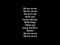 Kings-Sammy Adams lyrics on screen 