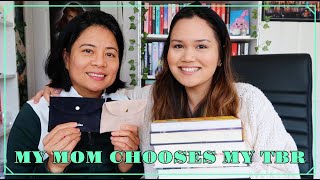 MY MOM CHOOSES MY TBR BOOKS 🥰