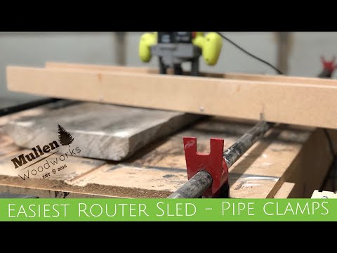 Easiest Router Sled - Using Pipe Clamps