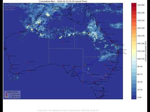 Saturday Morning Update - Australian 3-Day Temperature Forecast - 14th/2