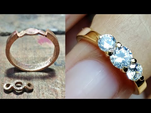 making three stone ring - jewelry to make at home