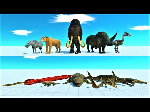 Prehistoric mammals vs reptiles Animal Revolt Battle Simulator