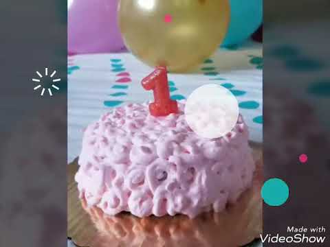 Tiya's first birthday cake smash