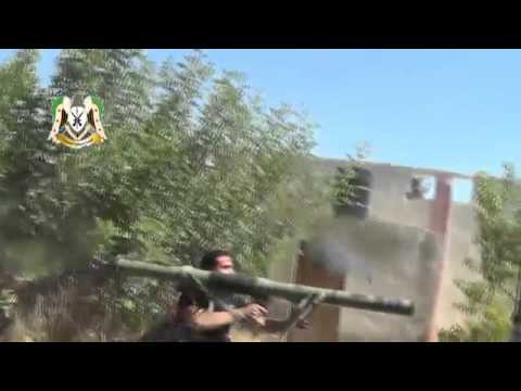 استهداف  قوات النظام بقاذف بي 90 من قبل كتائب نور الغوطة في الغوطة الشرقية في ريف دمشق