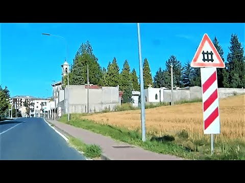 Dal passaggio a livello Nizza Monferrato (AT) Corso Asti a Piazza Garibaldi #bahnübergang #踏み切り