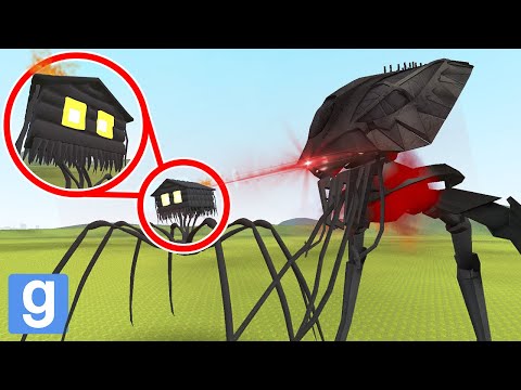 HOUSE HEAD vs TRIPOD! 👽 TREVOR HENDERSON vs WAR OF THE WORLDS! (Garry's Mod Sandbox) | JustJoeKing