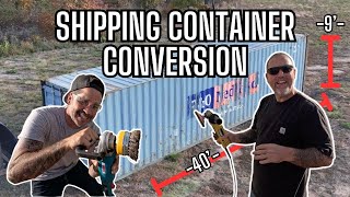 Grinding Rust Off a 40-Foot Shipping Container | Step 2 of Our Ultimate Chicken Coop Build