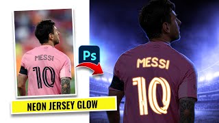 Create Neon Jersey Text in Photoshop - Photo Manipulation