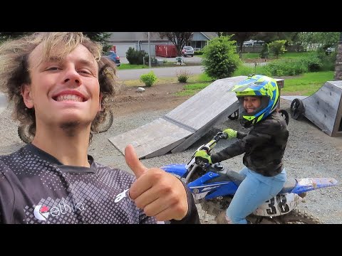 GIRLFRIEND RIDES DIRT BIKE!?!?