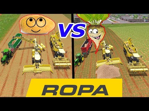 Farming Simulator 17: ROPA VEHICLES, POTATO HARVESTING vs SUGARBEET HARVESTING, VEHICLES COMPARISON
