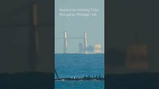 Moving Fata Morgana (Mirage) #mirages #fatamorgana #mirage #ocean #ships #shipspotter #sea